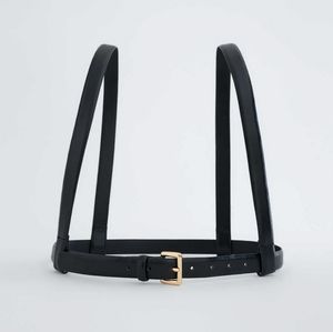 Zara leather harness belt